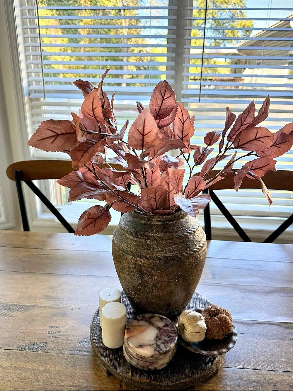 Faux Brown fall floral stems